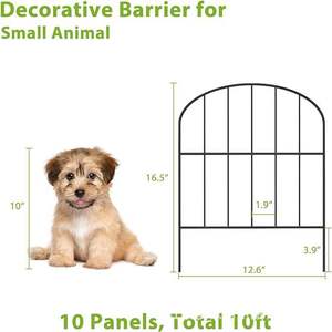 Pagar taman besi tempa Anti karat, gerbang teralis tekanan alam Model 3D pagar taman dekoratif kecil Modern elegan - Product Image 3