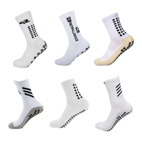 Chaussettes de sport pour hommes avec logo personnalisé, antidérapantes, sans couture, pour le football, la course à pied, chaussettes de sport antidérapantes