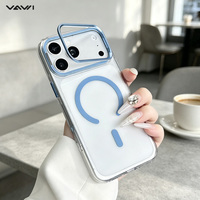 VAWI B397 Coques de téléphone transparentes magnétiques à chargement sans fil antichoc en TPU+PC, très vendues, pour iPhone 18 17 16 15 Pro Max