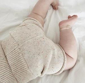 Vêtements pour bébés garçons et filles, style tendance, couleur unie, pantalon court en tricot, chemise à manches longues, ensemble de vêtements pour bébé - Product Image 5