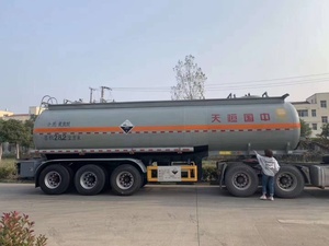 Semi-remorque citerne à huile résistante à la corrosion, trois essieux, pour produits chimiques liquides, capacité 35 000 L, pour hydroxyde d'ammonium corrosif, à vendre - Product Image 4