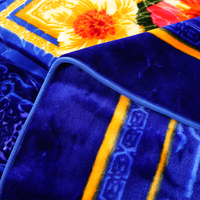 Vente en gros de couverture Raschel de luxe 1 couche épaisse, douce et chaude pour l'hiver taille King avec motif imprimé style écossais en fourrure