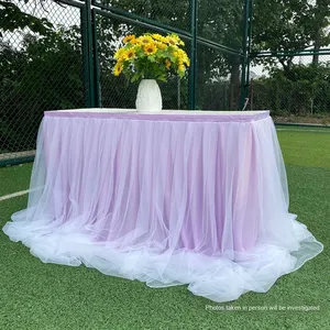 Váy bàn đăng nhập, khăn trải bàn tiệc sinh nhật, vải tuyn xù - Product Image 4