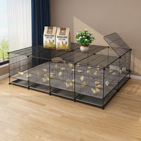 Cage à poulets et cailles en métal et plastique renforcés, grande taille, pour usage domestique en intérieur, structure en fil métallique pour toutes les saisons
