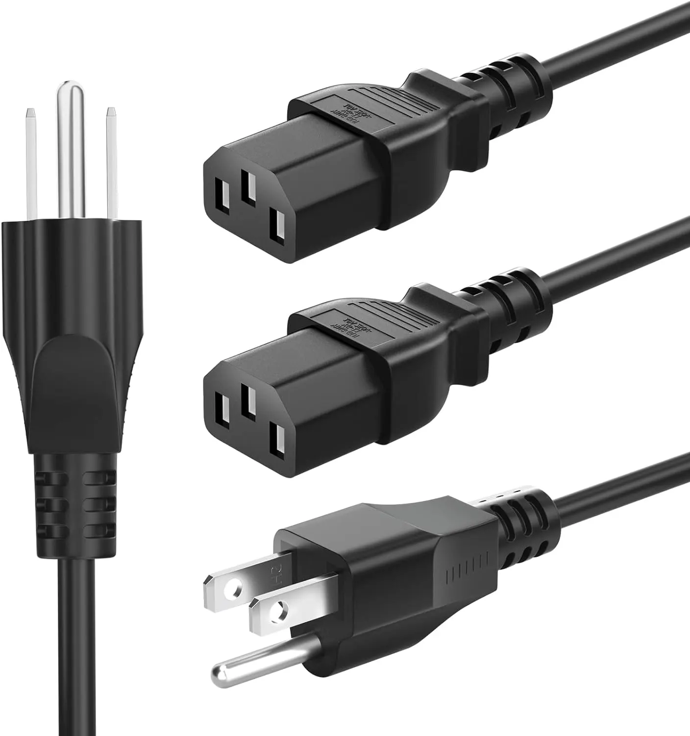 Üreticinin doğrudan satış için 3-pin pin kablo onayladı, amerikan 3-pin 10A/13A/15A AC tel IEC C13, amerikan güç kablosu