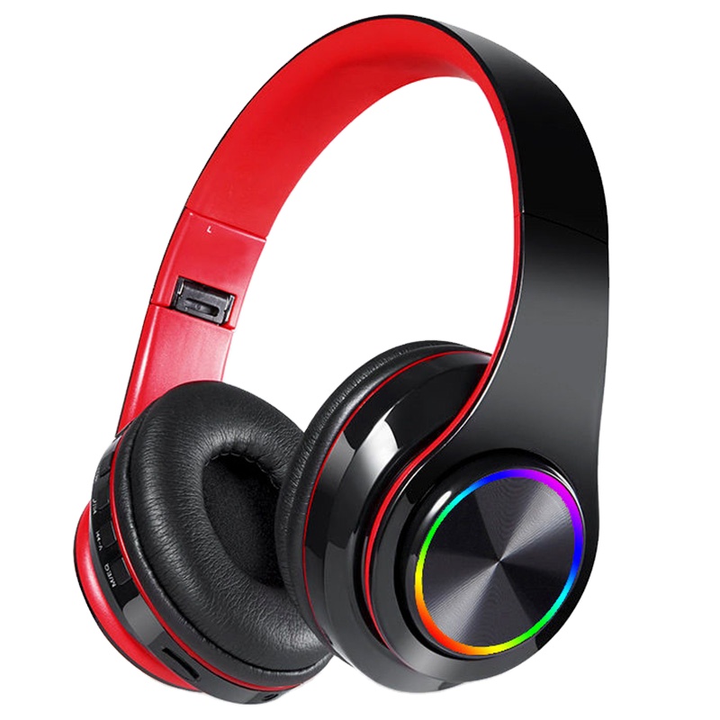 Headphone Nirkabel Gamer, Peredam Kebisingan, Headphone Gaming BT Headset dengan Mikrofon