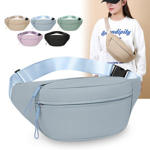 Sac de poitrine uni pour femme, violet, avec poche avant zippée, sac bandoulière portable pour tenues quotidiennes, hiver 2025 - Product Image 2