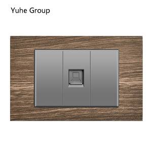 Prise murale brossée en aluminium série 118, interface CAT5E, adaptateur de module RJ45, port d'ordinateur, câble réseau + prise murale TV - Product Image 4