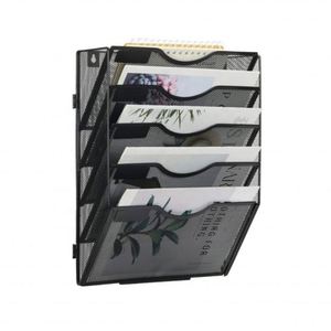 New Foldable Mesh Metal Door Wall Mount 5 Tier Hanging File <b>Folder</b> Organizer for Paper <b>Document</b> Magazine Rack - Product Image 1