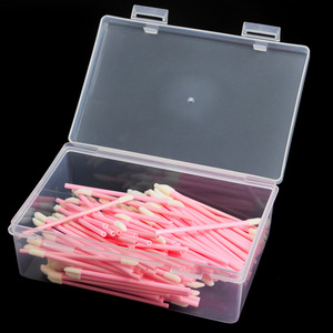 Cotton Swab Storage <b>Box</b> Plastic Transparent With Lid For Makeup And Cleaning Use <b>Small</b> Size 12L Capacity - Product Image 1