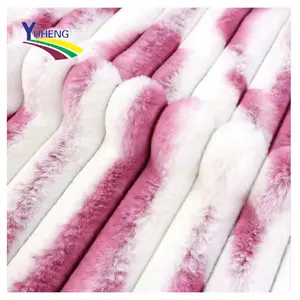 YH chinois multicolore fausse fourrure polaire fournisseur tricoté Jacquard tissu pour vêtements