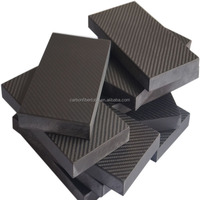 Plaque épaisse CFRP 3K sergé mat sur mesure en vrac 500x500x30mm, haute planéité, pour base de fixation d'automatisation, feuille brute