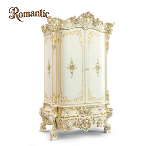 Dormitorio de Madera Elegante de Diseño Europeo Vintage, Hecho a Mano en la Corte Francesa, Pintado a Mano, Clásico, Blanco, Personalizado, 2/4 MDF, Ecológico - Product Image 2