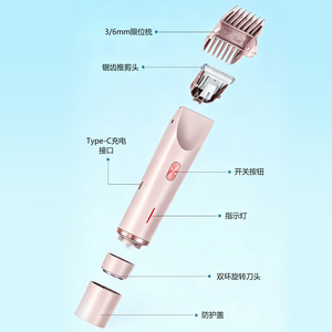 Mini Épilateur Électrique Portable 2-en-1 à Double Tête pour Femmes et Hommes, Épilation Permanente Indolore, Tondeuse à Usage Domestique IPX7 - Product Image 2