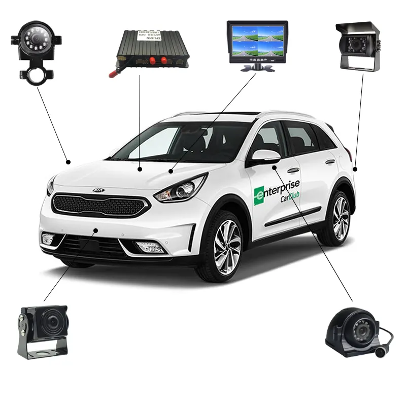 Patent küçük H.265 1080P 4CH mobil DVR ile GPS canlı akışı kamera sistemi ambulans/kiralama arabalar/zırhlı nakit taşıyıcı