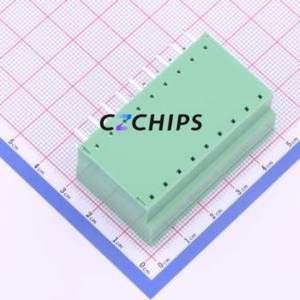 KF2EDGRH-5.08-2*9P Plug-in Terminal Block Bent Lead Through Hole,P=5.08mm Board-to-Board / Socket - Closed 2x9P 5.08mm Green - Product Image 2