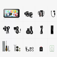 Aoocci BX 5.5 Inch Kamera Dasbor Motor Dual 1080P Nirkabel CarPlay Android Auto IPS Layar Pintar Perekam Video Navigasi