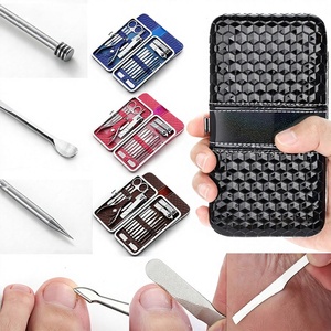 Professional Luxurious <b>Manicure</b> Pedicure Stainless Steel 18-in-1 Grooming <b>Kit</b> Nail Clippers Scissors for Thick Nails Portable - Product Image 5