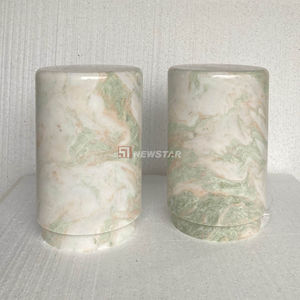 Newstar Pierre Naturelle Statuario Rosso Marbre <span class=keywords><strong>Rose</strong></span> Table Basse Canapé Table <span class=keywords><strong>D</strong></span>'appoint avec Colonne Ronde dans Le Salon - Product Image 6