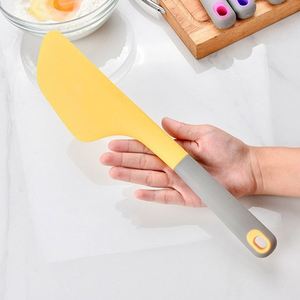 Ensemble de spatules de cuisson en silicone antiadhésives, résistantes à la chaleur, personnalisées pour la cuisine, avec poignée déportée, en plastique doré imprimé, pour galettes de poisson - Product Image 5