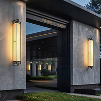 Jardin ip65 led appliques murales extérieures lumière étanche extérieure longue bande cour villa porte lanterne led applique extérieure