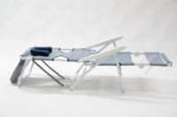 Chaise de bronzage pliante Portable lit de plage chaise longue chaise de plage avec repose-pieds