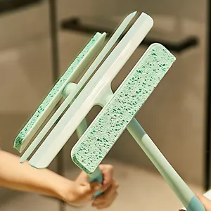Green Multi-function Glass Wiping Window Cleaner Screen Window Cleaning Wiper Scraper Glass Housekeeping Recommended Artifact