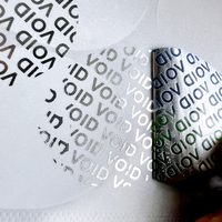 Étiquette de sécurité anti-effraction imprimée sur mesure, autocollant de garantie destructible à décoller pour boîte de produit