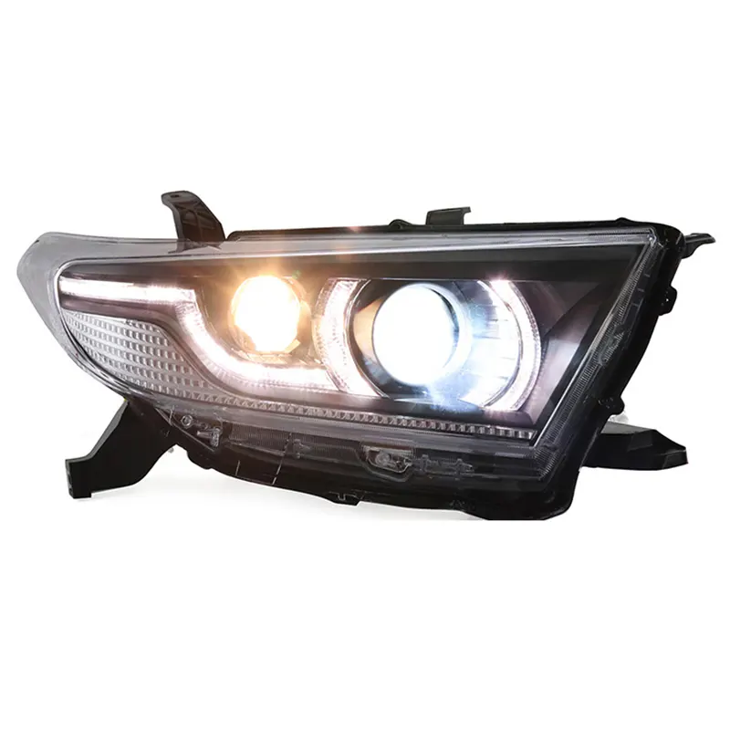 Car For Toyota Highlander 2009-2011 Headlights DRL Hella LED Bi Xenon Bulb Fog Lights Kluger Head Lamp