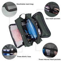 Sac de toilette de voyage spacieux et léger, sac de sport avec séparation sec/humide, trousse de maquillage personnalisée