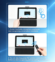 Dispositif de traduction vocale instantanée bidirectionnelle portable à double écran de bureau, 120 langues