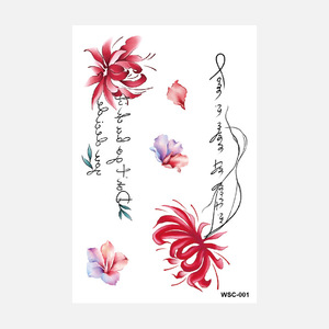 Adesivi per Tatuaggi Colorati Senza Acqua <span class=keywords><strong>con</strong></span> Disegni Floreali, <span class=keywords><strong>Farfalle</strong></span>, Fragole e Frutta, Tatuaggi Temporanei Sexy per Donne - Product Image 2