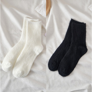 Women Fluffy Thickened Warm Socks Autumn Winter Furry Soft Cotton <b>Blend</b> Thermo Sock for Women - Product Image 3