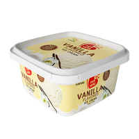 Boîte en plastique PP de 1000 ml avec logo personnalisé pour l'emballage de confiture, conteneur carré transparent de 1 L pour crème glacée avec couvercle