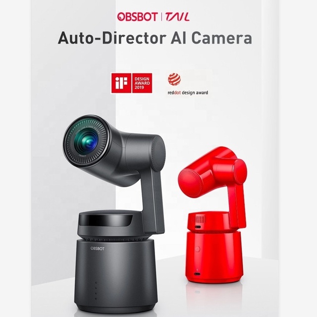 15X Zoom Auto Mini Director AI Camera 360 Degree 4K AI Tracking Video Shooting OBSBOT Tail Camera