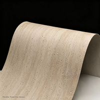 Panneaux de pierre flexible en travertin avec surface 3D à texture douce pour mur de réception de bureau, comptoir d'exposition de magasin