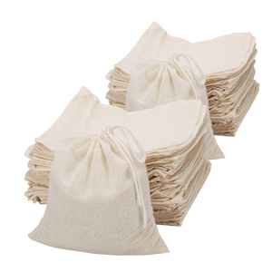 Bolsas de Muselina de 4 x 3 Pulgadas, Bolsa de Algodón con Cordón para Guardar Tés, Especias, Jabones, Dulces, Joyas, Manualidades para Bodas, Decoración del Hogar - Product Image 1