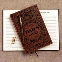 Couverture de carnet de voyage artisanale pour papa, carnet de notes en similicuir, cadeau en stock, style biblique