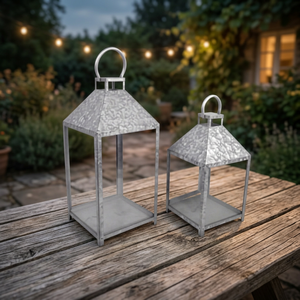 Lanternes décoratives en fer et en verre, écologiques, faites à la main, décoration d'intérieur pour Noël, New a R International AR-86 - Product Image 1