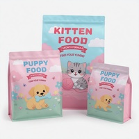 Sachets à fond plat personnalisés de qualité alimentaire avec fermeture éclair pour friandises pour animaux, emballage pour aliments pour chiens et chats, fabricant.