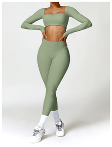 Conjunto Deportivo de Alta Calidad en Oferta, Leggings de Cintura Alta, Traje de Manga Larga para Entrenamiento, Ropa Deportiva para Gimnasio, Ropa de Fitness para Mujer, Conjunto de Yoga - Product Image 6