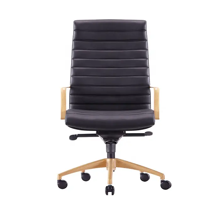 Черный PU кожаный менеджер Рабочий стол офисный стул Эргономичный компьютерный стул для продажи
