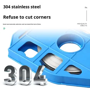 Commercio all'ingrosso 304 in acciaio inox fascette segno supporto cinghie polari metallo marino cinghie di imballaggio fascette per cavi produttore - Product Image 5
