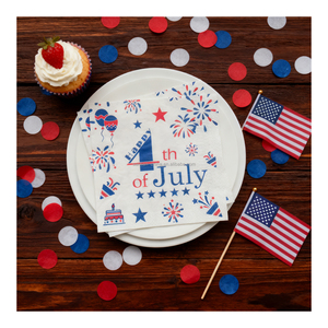 Santian กระดาษเช็ดปากแบบใช้แล้วทิ้ง3ชั้นลายเยื่อไม้แท้สำหรับฉลองวันเอกราช - Product Image 5