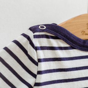 100% in cotone stile Navy tessuto a righe primavera autunno bambina abiti Casual manica lunga - Product Image 3