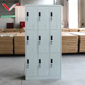 Custom School Gym Office Furniture Locker Room Locker Cabinet For Changing Room Metal Steel 9 Door Metal Locker