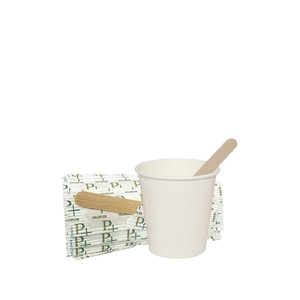 1600 monouso biodegradabile bicchieri di carta 75ml con agitatori in legno di betulla eco-friendly per caffè caldo e freddo bevande - Product Image 1