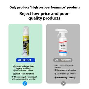 Nettoyant mousse multifonctionnel <span class=keywords><strong>AUTOGO</strong></span> pour l'intérieur de la voiture, sièges en cuir, double usage pour la voiture et la maison, sans rinçage, 100 ml - Product Image 4