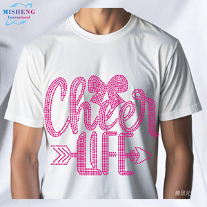 أحجار الراين اللامعة القابلة للكي من المصنع، شعار مخصص، أحجار الراين الزجاجية الساخنة التثبيت للتشجيع، نقل حراري مخصص لأحجار الراين - Product Image 3