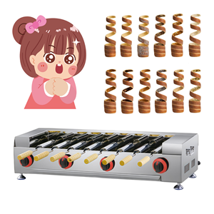 Machine à Donuts Rotative Horizontale, Machine à Gâteaux Chaminée Automatique au Gaz pour Desserts, Pâtisseries et Cornets de Glace - Product Image 1